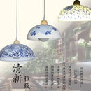 GobekUsa Blue White Porcelain Pendant Chandelier for Hotel Store Dining Room