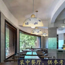 GobekUsa Blue White Porcelain Pendant Chandelier for Hotel Store Dining Room