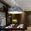 GobekUsa Blue White Porcelain Pendant Chandelier for Hotel Store Dining Room