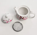 Blue & white porcelain tea pot set – dining room floral ceramic by Decorbites
