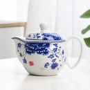 Blue & white porcelain tea pot set – dining room floral ceramic by Decorbites