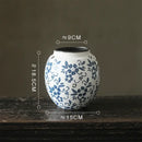 GobekUsa Blue White Porcelain Vase Hydroponic Ceramic Flower Pot Room Decor