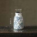 GobekUsa Blue White Porcelain Vase Hydroponic Ceramic Flower Pot Room Decor