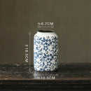 GobekUsa Blue White Porcelain Vase Hydroponic Ceramic Flower Pot Room Decor