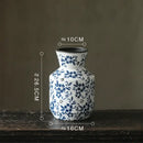 GobekUsa Blue White Porcelain Vase Hydroponic Ceramic Flower Pot Room Decor