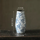 GobekUsa Blue White Porcelain Vase Hydroponic Ceramic Flower Pot Room Decor