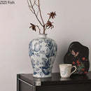 GobekUsa Blue White Porcelain Vase Plant Pots Room Decor Flowers Arrangement