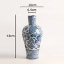 GobekUsa Blue White Porcelain Vase Plant Pots Room Decor Flowers Arrangement