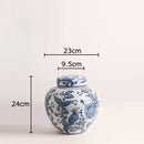 GobekUsa Blue White Porcelain Vase Plant Pots Room Decor Flowers Arrangement