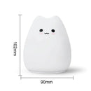 Blue white & purple cat silicone touch night light bedroom lamp by Decorbites
