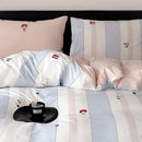 GobekUsa Embroidered Cotton Duvet Cover Set, King Size Bedding Set with Soft Bed Sheet