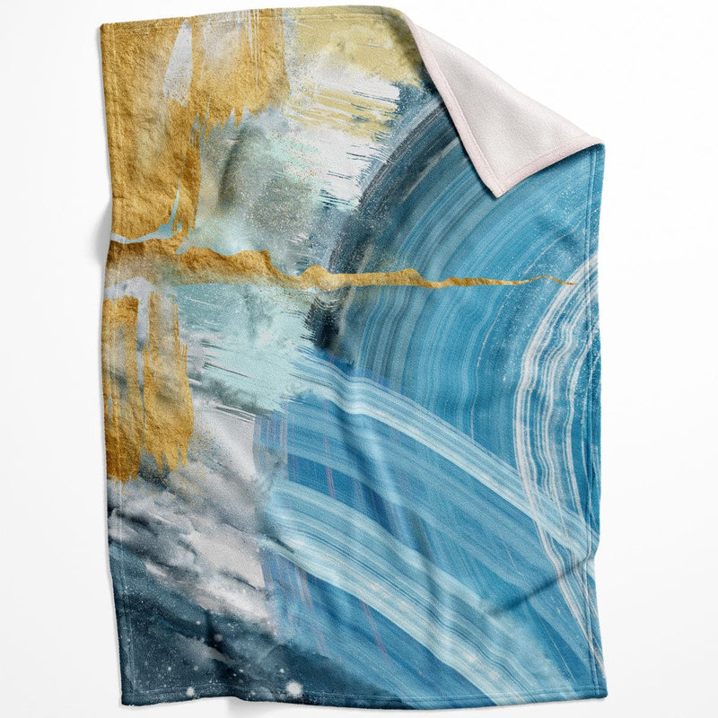 Blue Yellow Abstract B Blanket