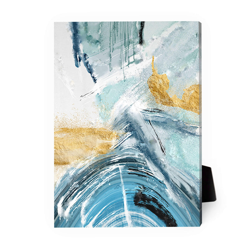 Blue Yellow Abstract C Desktop Canvas