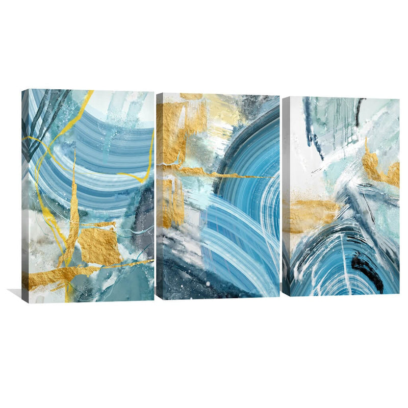 Blue Yellow Abstract Canvas