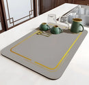 Blue & yellow dining table mat set kitchen decor by Decorbites