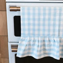 Blue Ruffled Gingham Dish Towel by Galley & Fen