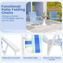 4 Pieces Folding Beach Chair Camping Lawn Webbing Chair by LJGDeals