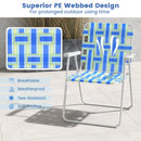 4 Pieces Folding Beach Chair Camping Lawn Webbing Chair