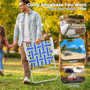 4 Pieces Folding Beach Chair Camping Lawn Webbing Chair by LJGDeals