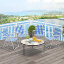 4 Pieces Folding Beach Chair Camping Lawn Webbing Chair by LJGDeals