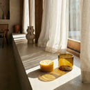 Pure Beeswax Candle in Blown Glass by Bluecorn Candles