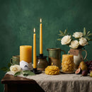 Hand-Dipped Beeswax Taper Candles - Bulk 4-Pair Bundle by Bluecorn Candles