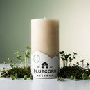 Ivory Pure Beeswax Pillar Candles by Bluecorn Candles