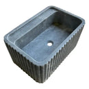 Turkish Bluestone Fluted Marble Wall Mount Sink