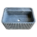 Turkish Bluestone Fluted Marble Wall Mount Sink