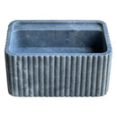 Turkish Bluestone Fluted Marble Wall Mount Sink
