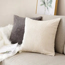 Blush pink & cream corduroy flocking pillow cover living room decor by Decorbites