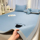 GobekUsa Bear Jacquard Ice Bean Mat Set - Cooling Bed Sheet for Kids & Adults