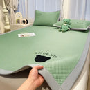 GobekUsa Bear Jacquard Ice Bean Mat Set - Cooling Bed Sheet for Kids & Adults