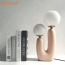 GobekUsa Glass Ball LED Table Lamp: Green Pink Resin Nordic Style for Home Decor