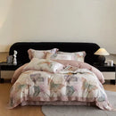 GobekUsa Eucalyptus Fiber Flowers Print Bedding Set - Soft Silky Cool Feel