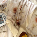 GobekUsa Eucalyptus Fiber Flowers Print Bedding Set - Soft Silky Cool Feel