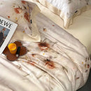 GobekUsa Eucalyptus Fiber Flowers Print Bedding Set - Soft Silky Cool Feel