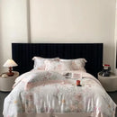 GobekUsa Eucalyptus Fiber Flowers Print Bedding Set - Soft Silky Cool Feel