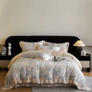 GobekUsa Eucalyptus Fiber Flowers Print Bedding Set - Soft Silky Cool Feel