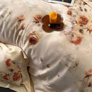 GobekUsa Eucalyptus Fiber Flowers Print Bedding Set - Soft Silky Cool Feel
