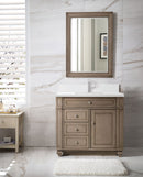 James Martin Bristol 36" Single Bathroom Vanity, Whitewashed Walnut