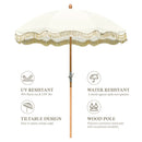 LAGarden Jazz Age Fringe Umbrella Tilt Market Umbrella