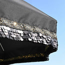 LAGarden Jazz Age Fringe Umbrella Canopy 6ft 8-Rib