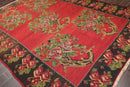 8'4" x 11' Hand Woven Wool Antique Turkish Kilim Flatweave Area Rug Red