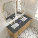 James Martin Laurent 60" Dual Mount Double Bathroom Vanity, Light Natural Oak