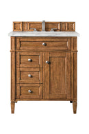 James Martin Brittany 30" Single Bathroom Vanity, Saddle Brown