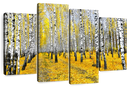 Autumn Birch Forest Trees Wall Art
