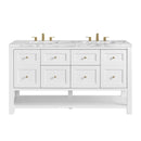James Martin Breckenridge 60" Double Bathroom Vanity, Bright White