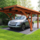 [12X18FT] Alora Premium Heavy-Duty Pine Wood Arc-Shaped Carport With Metal Roof (SAK94716)