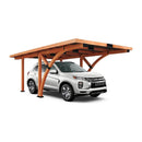 [12X18FT] Alora Premium Heavy-Duty Pine Wood Arc-Shaped Carport With Metal Roof (SAK94716)